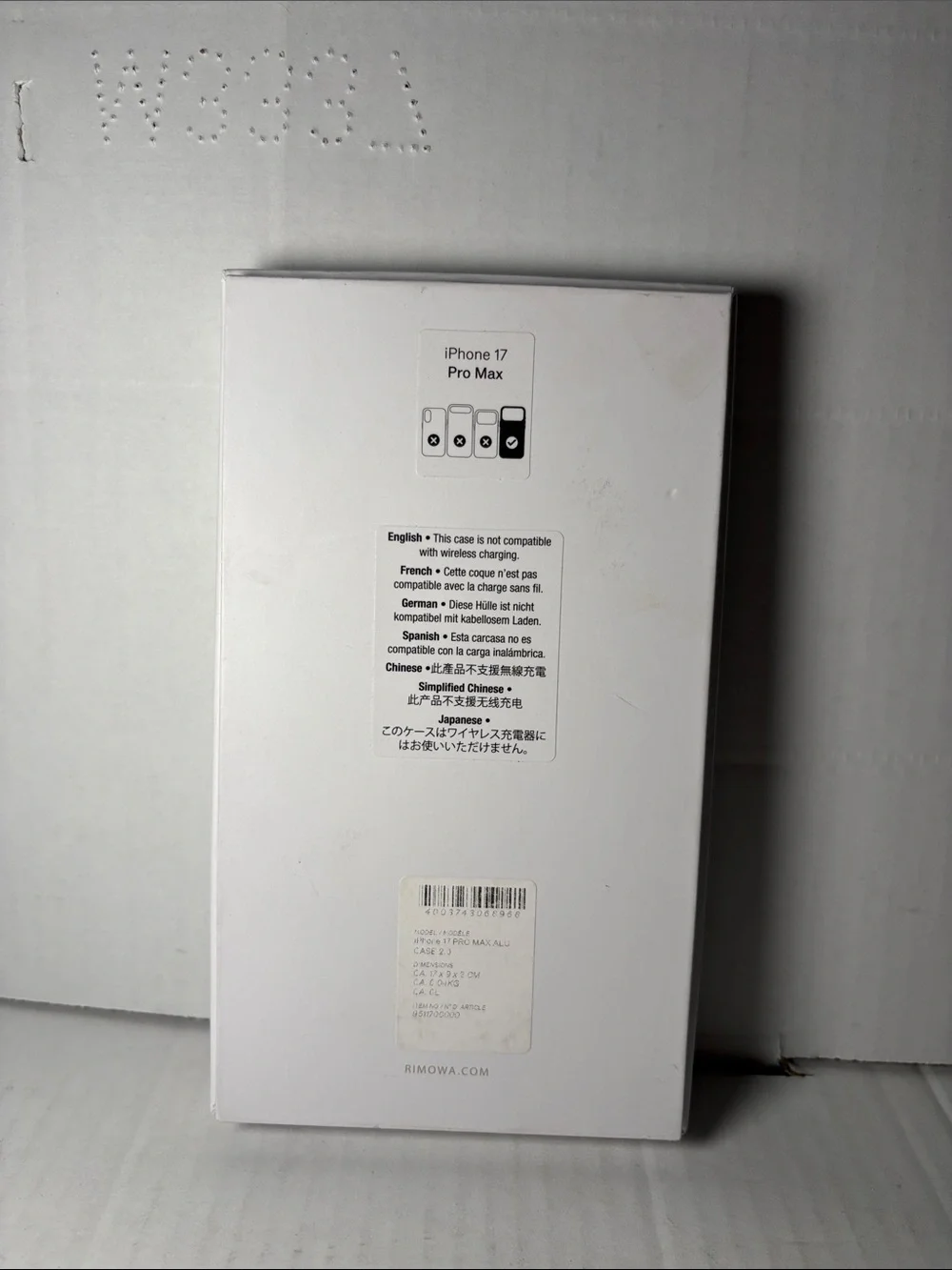 RIMOWA Silver Ribbed iPhone Case with Branded Card